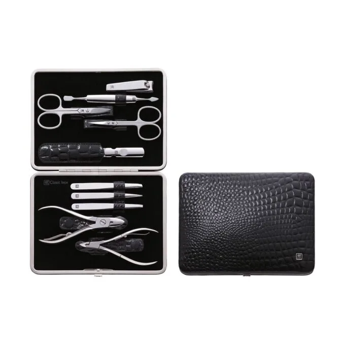 Manikre Pedikre Set 10tlg., Leder, schwarz — image 1