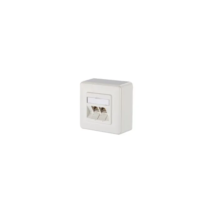 METZ CONNECT BTR Dose AP 2 reinweiss E-DAT Modul 2 Ports Kat.6 Class E — image 1