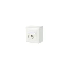 METZ CONNECT C6Amodul 1 Port 180 AP-Dose reinweiss RAL9010