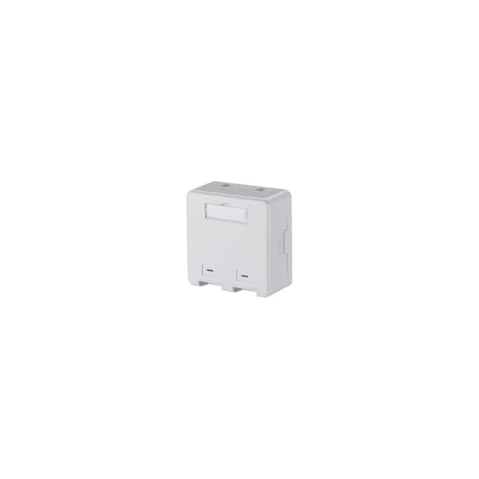 METZ CONNECT Keystone Anschlussdose AP 2 Port unbestuckt reinweiss — image 1