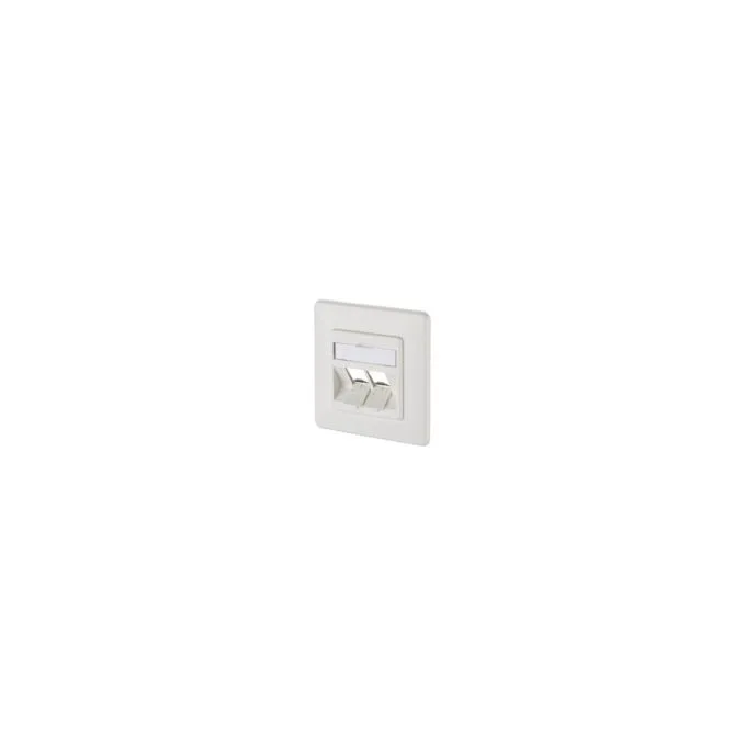 METZ CONNECT Keystone Anschlussdose UP 2 Port unbestuckt reinweiss — image 1