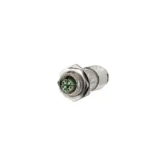 METZ CONNECT M12 Buchse IP67 gerade Flanschgeschirmt X-kodiert Cat. 6A
