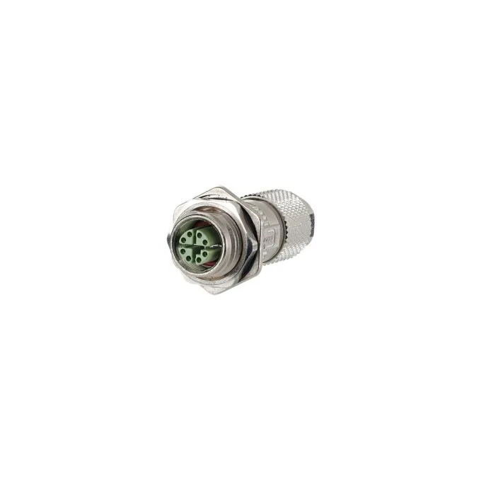 METZ CONNECT M12 Buchse IP67 gerade Flanschgeschirmt X-kodiert Cat. 6A — image 1