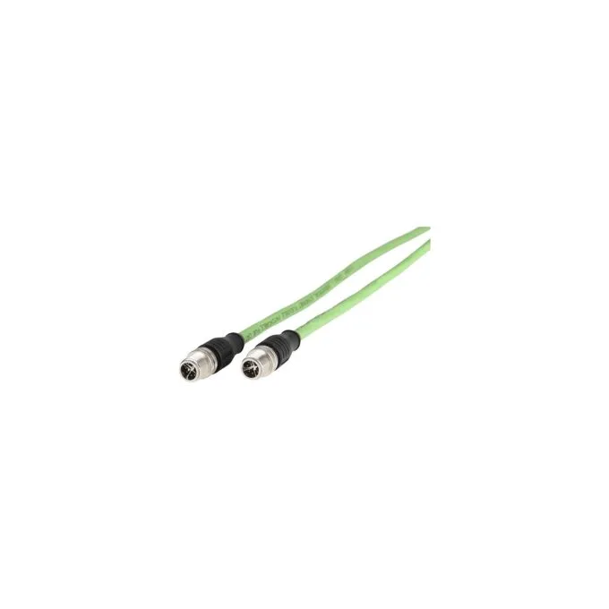 METZ CONNECT Verbindungsleitung M12 ST-M12 ST 8-pol X-kodiert gerade-gerade 1m — image 1