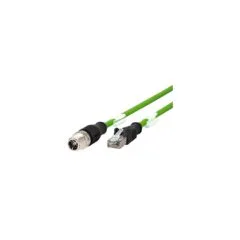 METZ CONNECT Verbindungsleitung M12 ST-RJ45 ST 8-pol X-kodiert gerade-gerade 2m