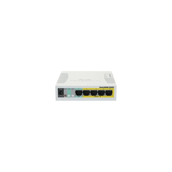 MikroTik RouterBOARD RB260GSP - Switch - managed - 5 x 10 100 1000 (4 PoE) + 1 x SFP - Desktop - PoE — image 2