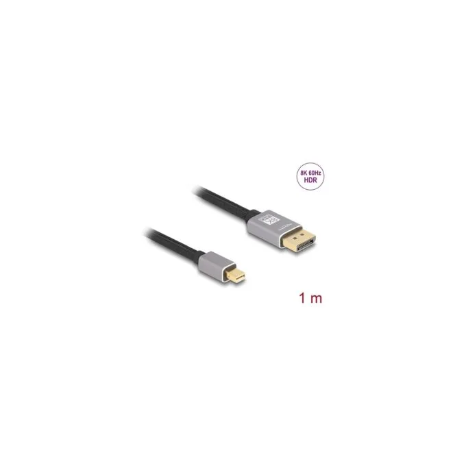 Mini DisplayPort zu DisplayPort Kabel 8K 60 Hz 1 m grau Metall ohne Einrastfunktion — image 2