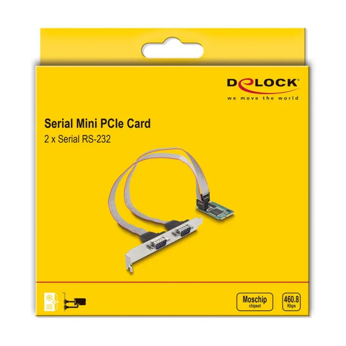 Mini PCIe Karte full size zu 2 x Seriell RS-232 D-Sub 9 Pin — image 4