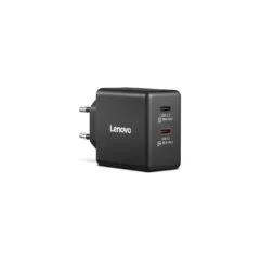 N Lenovo Dual USB-C 65W GaN-Ladegerät Netzteil Schwarz inkl. USB-C Kabel