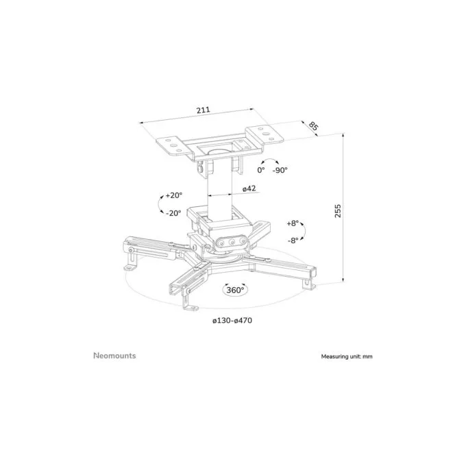 Neomounts BDH Höhe 25.5cm schwarz Max.45kg — image 7