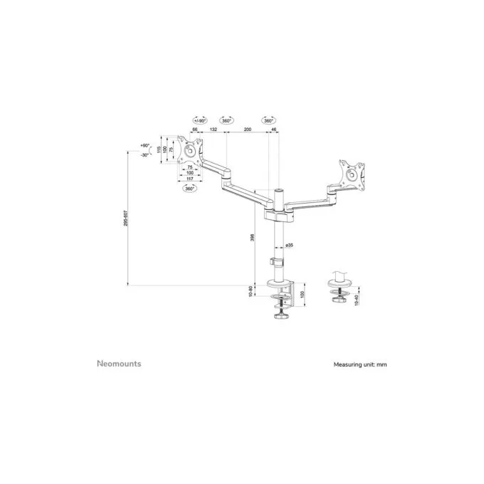 Neomounts DS60-425BL2 Tischhalterung für 17-27' Bildschirme - Schwarz — image 12