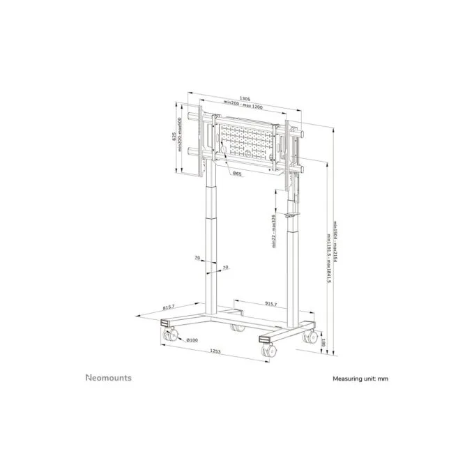 Neomounts FL55-975BL1 MOVE Lift XL motorisierter Rollwagen — image 20