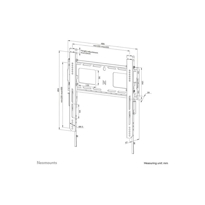 Neomounts LEVEL-750 - Befestigungskit - für TV - schwerlast - verriegelbar - Stahl - Schwarz - Bildschirmgröße: 81.3-... — image 20