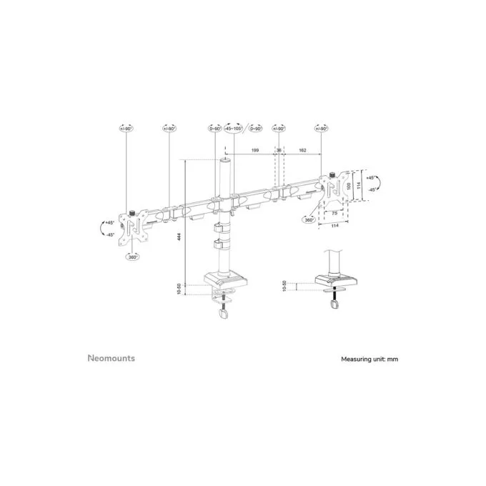 Neomounts NERO DS60-600BL2 Monitorarm - schwarz — image 18