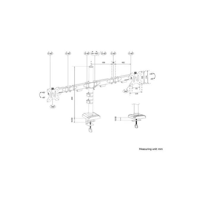 Neomounts NERO DS60-600BL2 Monitorarm - schwarz — image 19