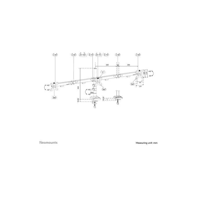 Neomounts NERO DS60-600BL3 Monitorarm - schwarz — image 9