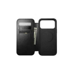Nomad Modern Leather Folio iPhone 17 Pro Black Horween