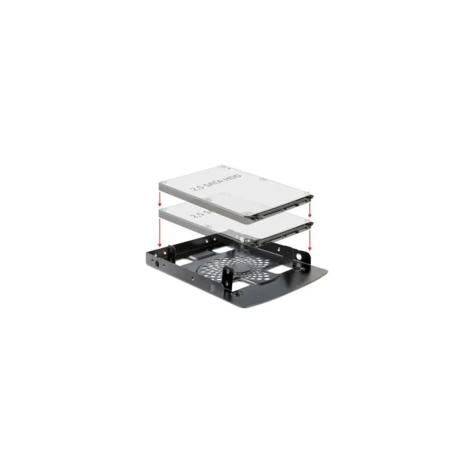 Nutzen Sie diesen Delock Einbaurahmen. um in Ihrem freien 3.5? Schacht Ihres Computers bis zu zwei 2.5? Festplatten z... — image 1