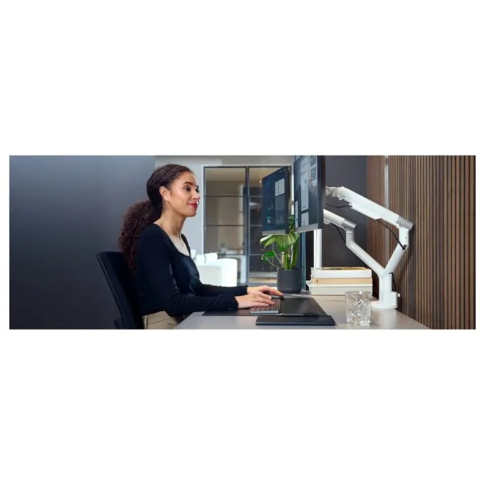 One for All Monitor Halterung Design Dual White DM 7220 — image 2