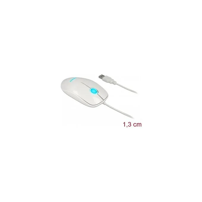 Optische 3-Tasten LED Maus USB Typ-A weiß — image 2