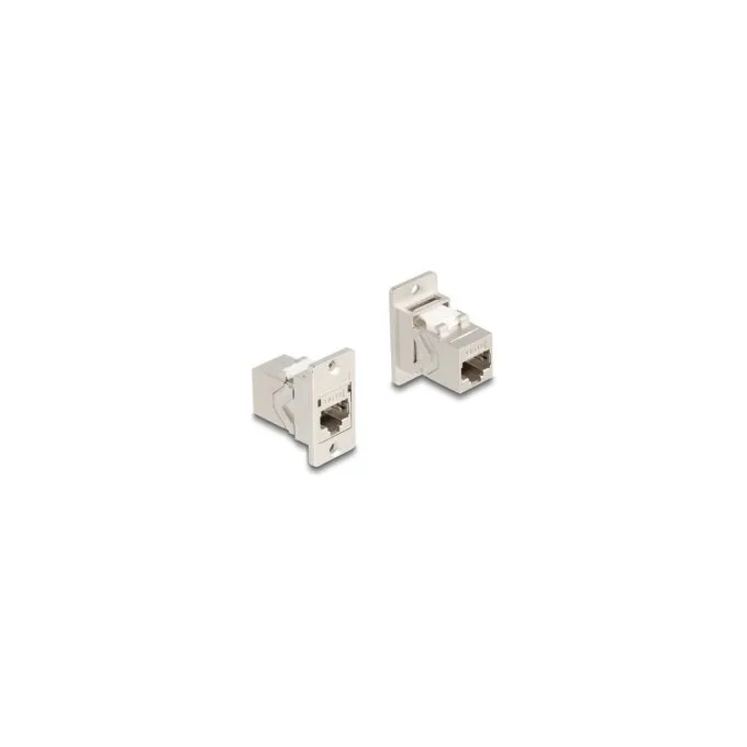 Panel Mount RJ45 Kupplung Buchse zu Buchse Cat.6A Metall konisch — image 1