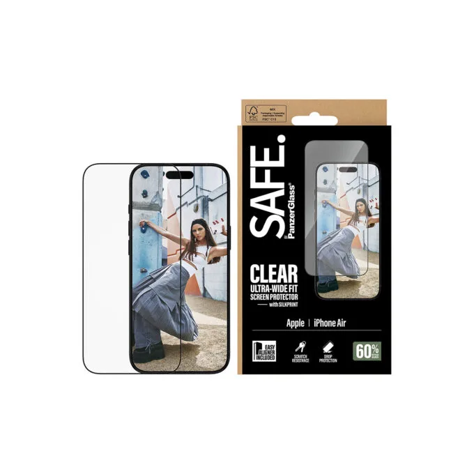 Panzerglass SAFE. by PanzerGlass Screen Protector w. Black Frame iPhone Air Ultra-Wide Fit w. EasyAligner — image 2