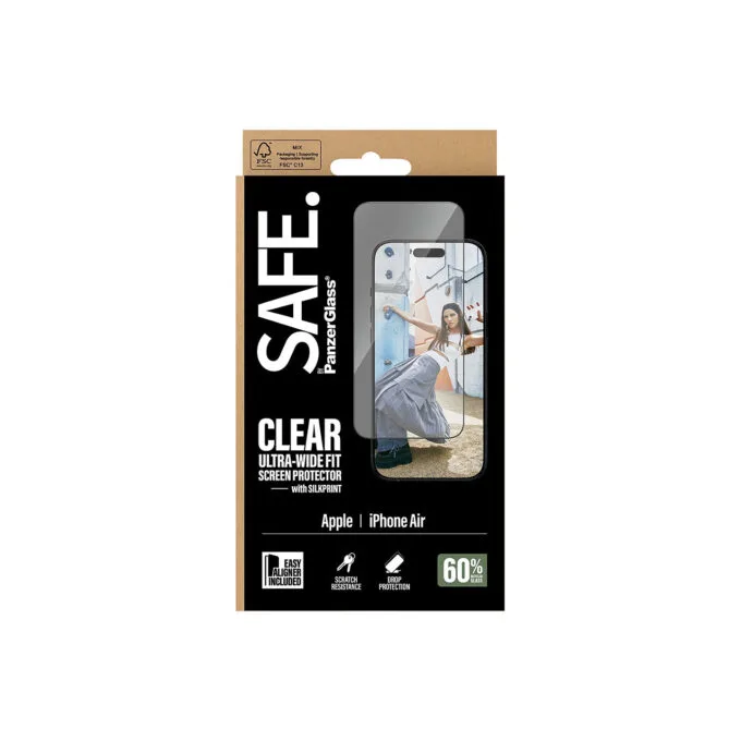 Panzerglass SAFE. by PanzerGlass Screen Protector w. Black Frame iPhone Air Ultra-Wide Fit w. EasyAligner — image 3