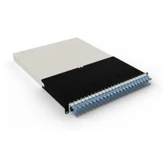 Patchbox patchbox.one Kabeleinzugssystem 30RU STP (1.8 m) mit 24 Kassetten. Patchkabel Cat. 6a. U FTP. PoE. Kabel blau