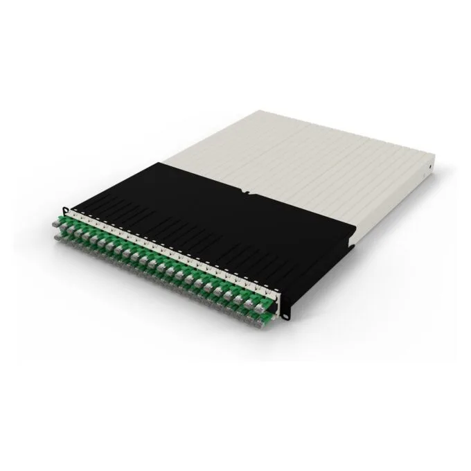 Patchbox patchbox.one Kabeleinzugssystem 30RU STP (1,8 m) mit 24 Kassetten, Patchkabel Cat. 6a, U FTP, PoE, Kabel grün — image 2