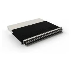 Patchbox patchbox.one Kabeleinzugssystem 8RU STP (0.8 m) mit 24 Kassetten. Patchkabel Cat. 6a. U FTP. PoE. Kabel schwarz