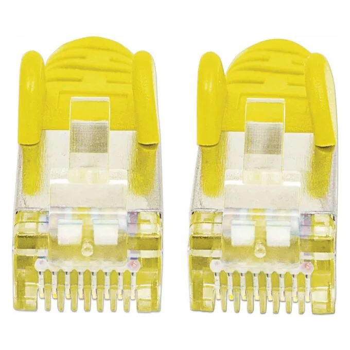Patchkabel Cat6a-Stecker Cat7-Rohkabel 1.5m gelb — image 3