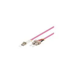 Patchkabel LWL Duplex OM4 (Multimode. 50 125) LC SC. LSZH. austauschbare Polarität. 5m.
