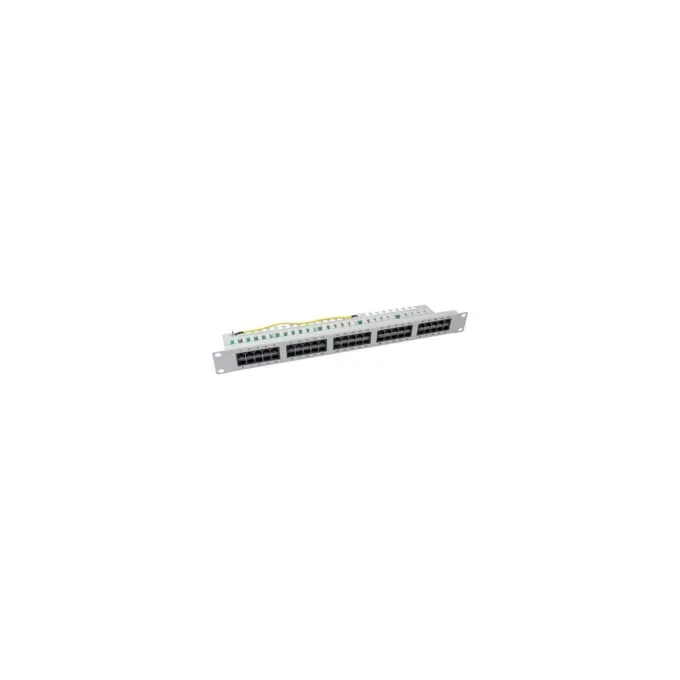 Patchpanel 50xRJ45 8 4 1HE ISDN, grau, Cat. 3 — image 1