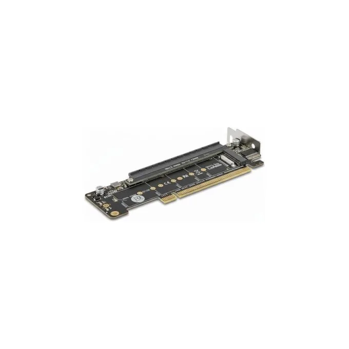 PCI Express 4.0 x16 Riser Karte mit 2 x M.2 Key M NVMe Slot - Bifurcation — image 1