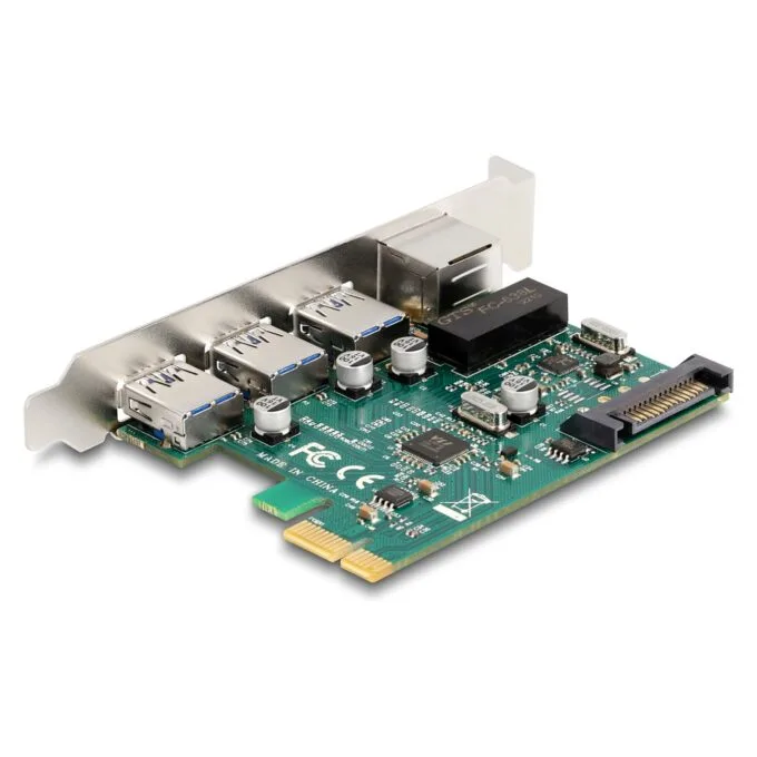 PCI Express x1 Karte zu 3 x USB 5 Gbps Typ-A Buchse + 1 x Gigabit LAN — image 2