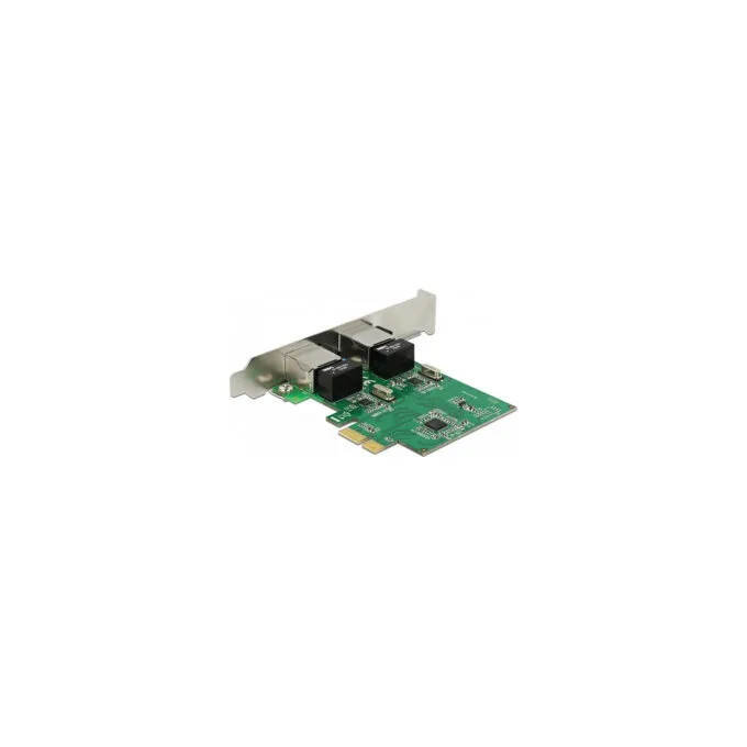 PCI Express x1 Netzwerkkarte Gigabit LAN 2 x RJ45 RTL8111 — image 1