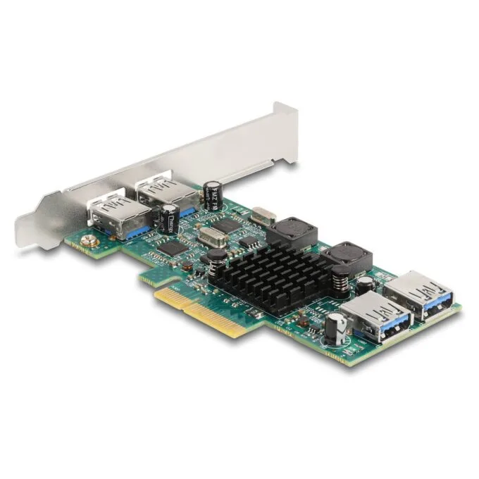 PCI Express x4 Karte zu 2 x extern USB 5 Gbps Typ-A + 2 x intern USB 5 Gbps Typ-A Dual Channel - Low Profile Formfaktor — image 2