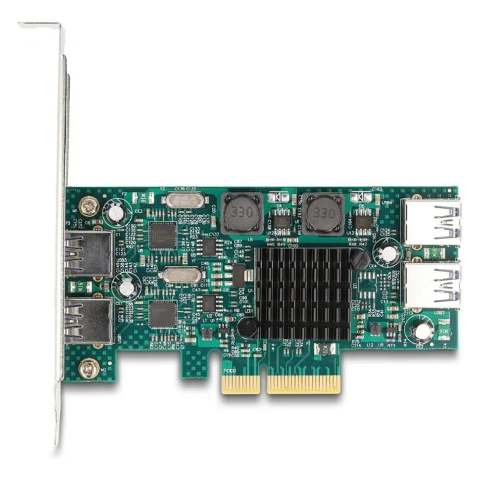 PCI Express x4 Karte zu 2 x extern USB 5 Gbps Typ-A + 2 x intern USB 5 Gbps Typ-A Dual Channel - Low Profile Formfaktor — image 3