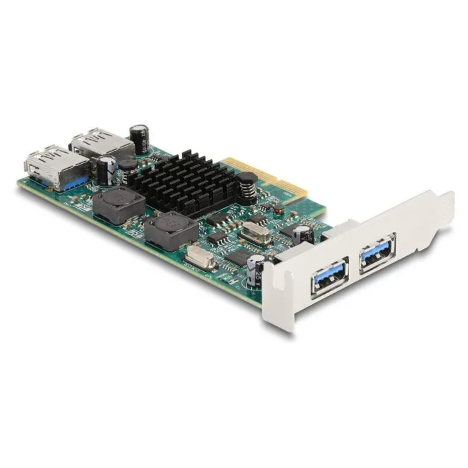 PCI Express x4 Karte zu 2 x extern USB 5 Gbps Typ-A + 2 x intern USB 5 Gbps Typ-A Dual Channel - Low Profile Formfaktor — image 1