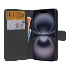 PEDEA Book Cover Classic fr Apple iPhone 16 Plus black