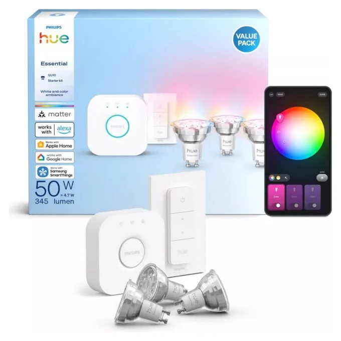 Philips Hue Starter Kit Essential GU10 3P+Switch+V2 bridge — image 3