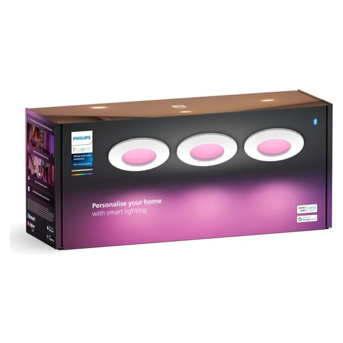 Philips Hue White & Color Ambiance Slim Recessed 90mm 3er Weiß — image 6