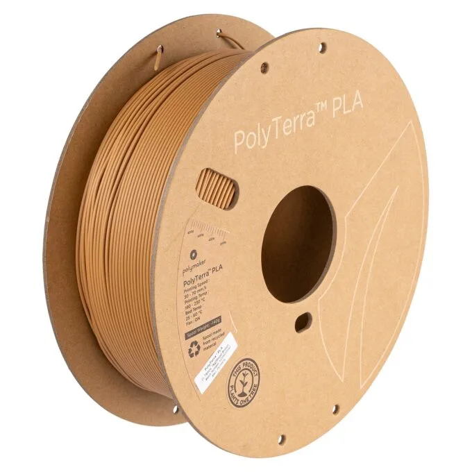 Polymaker PolyTerra PLA Wood Brown - 1.75 mm 1 kg - PM70976 — image 1