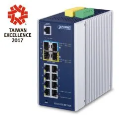PLANET Industrial L2+ 8-Port 10 100 1000T + 2-Port