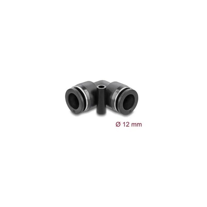Pneumatik Steckverbinder 12 mm mit Befestigungsloch 90° gewinkelt — image 1