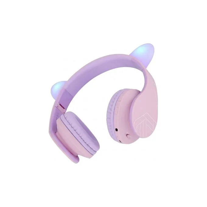 PowerLocus P2 Kids Kinder- Kopfhrer lila pink mit Ohren — image 1
