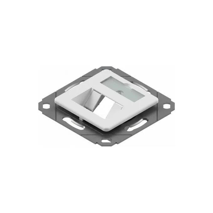 preLink fixLink Modulaufnahme, 1xKS m. Zentralplatte RAL 9010 — image 1