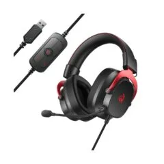 QCY Heroad VT200 Pro 7.1 Red USB Gaming Headset 53mm PS4 PS5 PC
