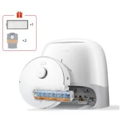Qrevo Curv 2 FlowX Saug- Wischroboter Wischsystem Absaugstation weiß