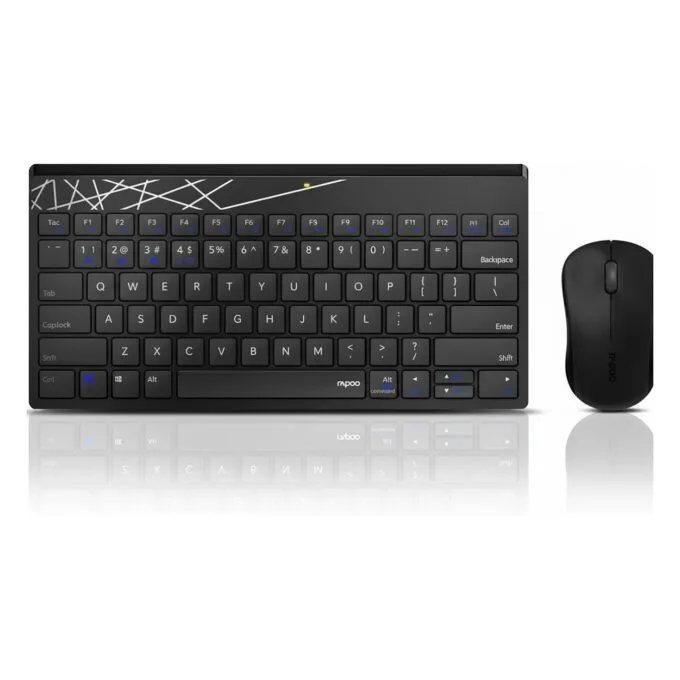 Rapoo Kabelloses Multi-Mode-Deskset 8000M QWERTZ Keyboard + Mouse black — image 1